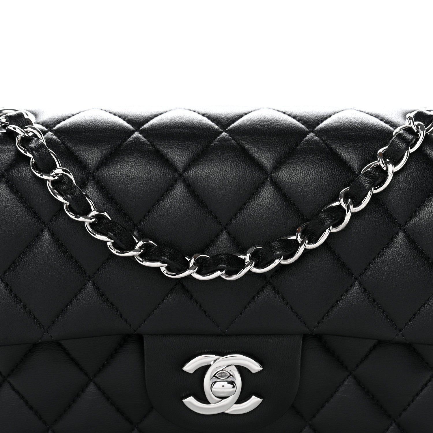 Chanel Lambskin Quilted Small Double Flap Black 8 of 12