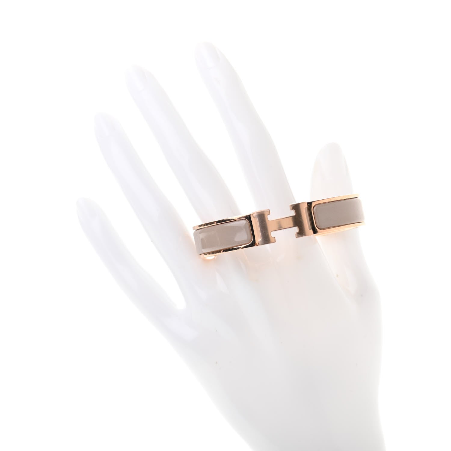 Hermes Enamel Narrow Clic Clac H Bracelet PM Marron Glace 2 of 5