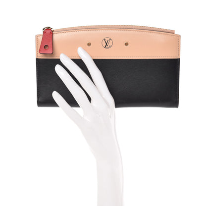 Louis Vuitton Calfskin City Steamer Wallet Black Creme Bourgogne 2 of 8