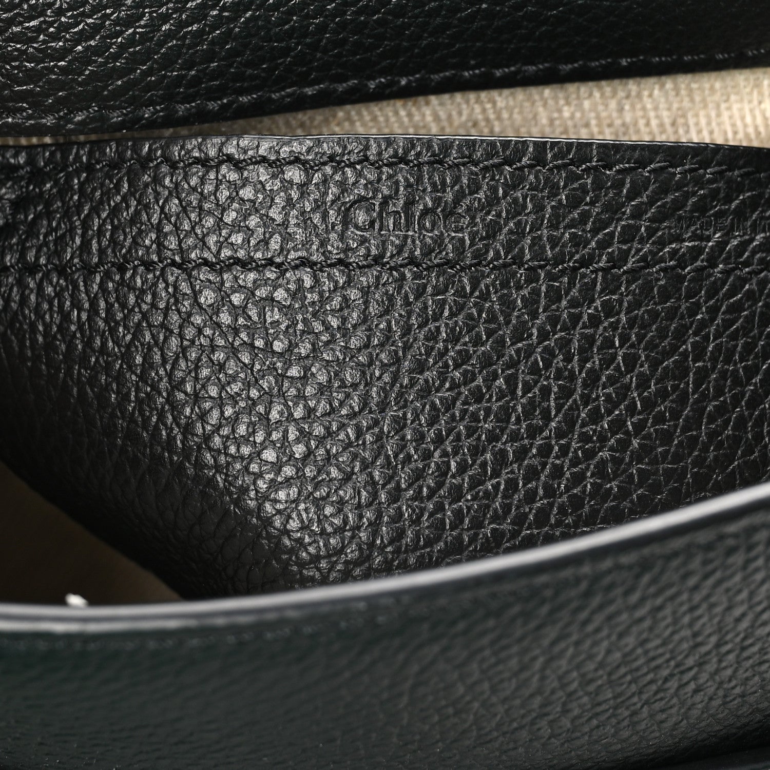 Chloe Grained Calfskin Small Marcie Saddle Bag Black 6 of 9