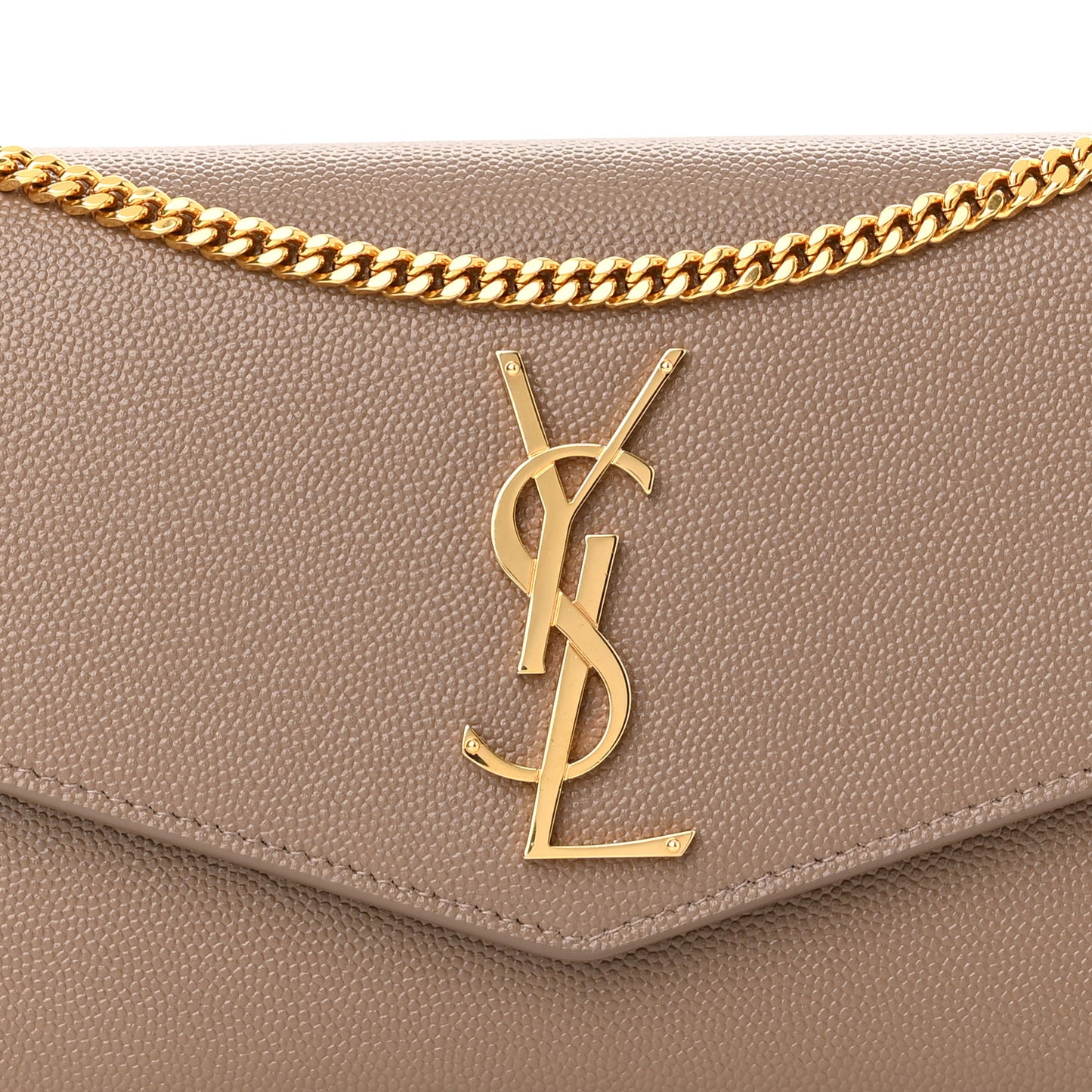 Grain De Poudre Monogram Uptown Chain Wallet Taupe