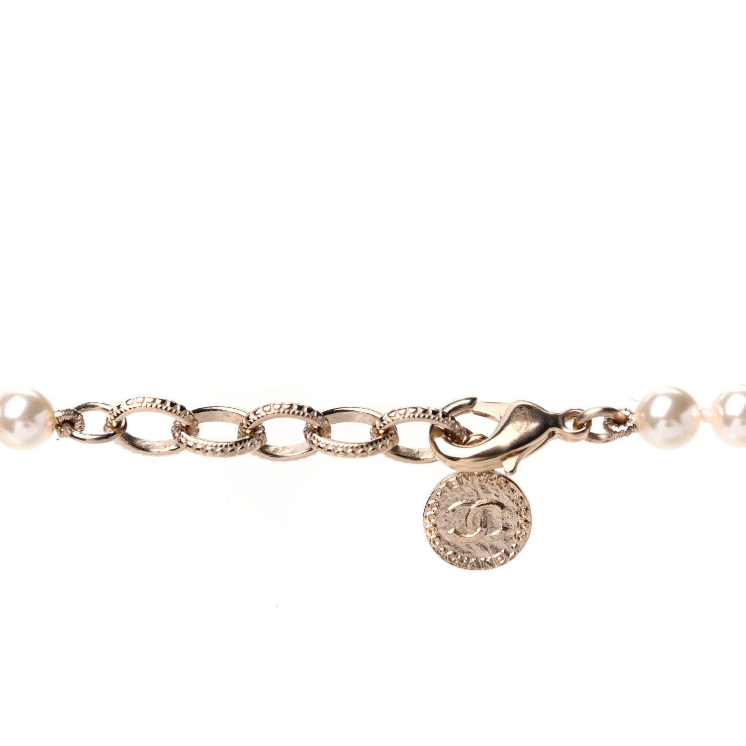 Chanel Pearl CC 100th Anniversary Necklace Light Gold 4 of 7