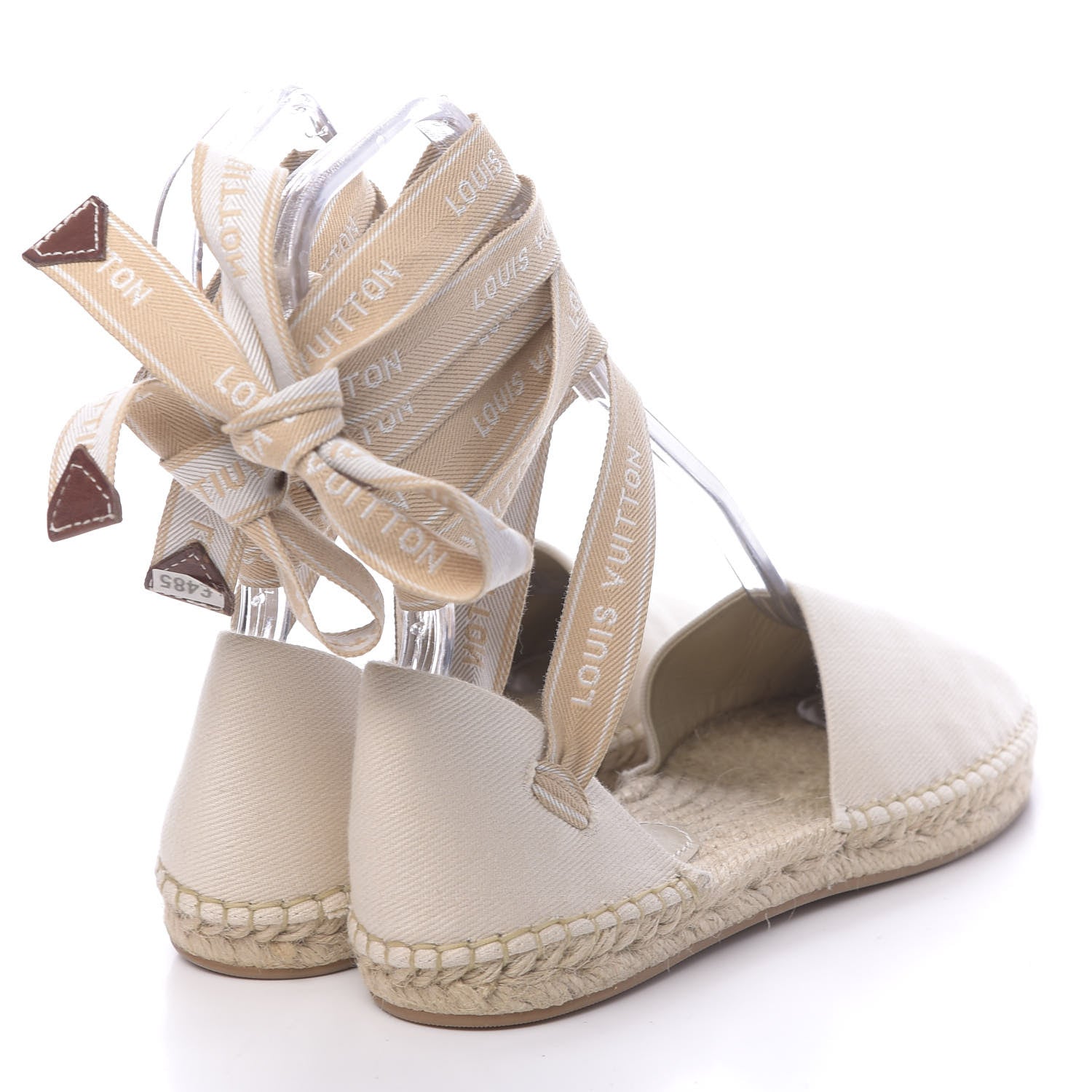 Louis Vuitton Canvas Croisiere Espadrille Flats 38 Ecru 4 of 9