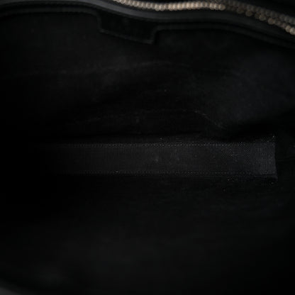 Gucci GG Supreme Monogram Azalea Calfskin Retro Interlocking G Wristlet Messenger Bag Black 5 of 10