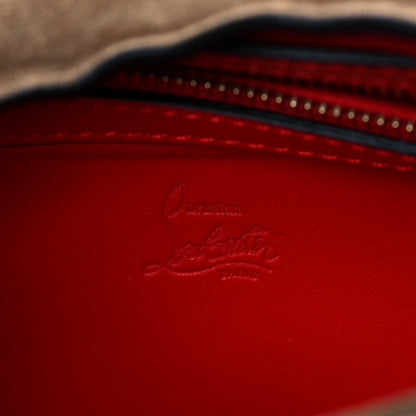 Christian Louboutin Raffia Suede Carasky Mini Shoulder Bag Crumble Gold 6 of 10