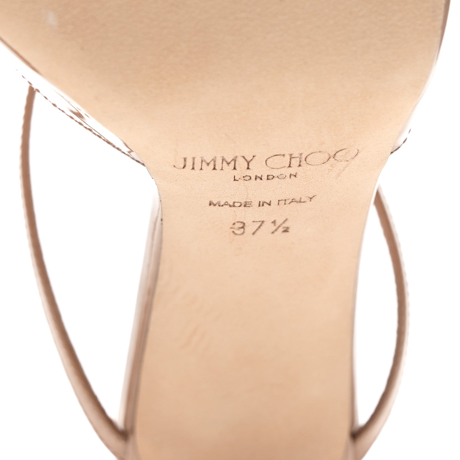 Jimmy Choo Patent Anise 95 Sandals 37.5 Ballet Pink 7 of 8