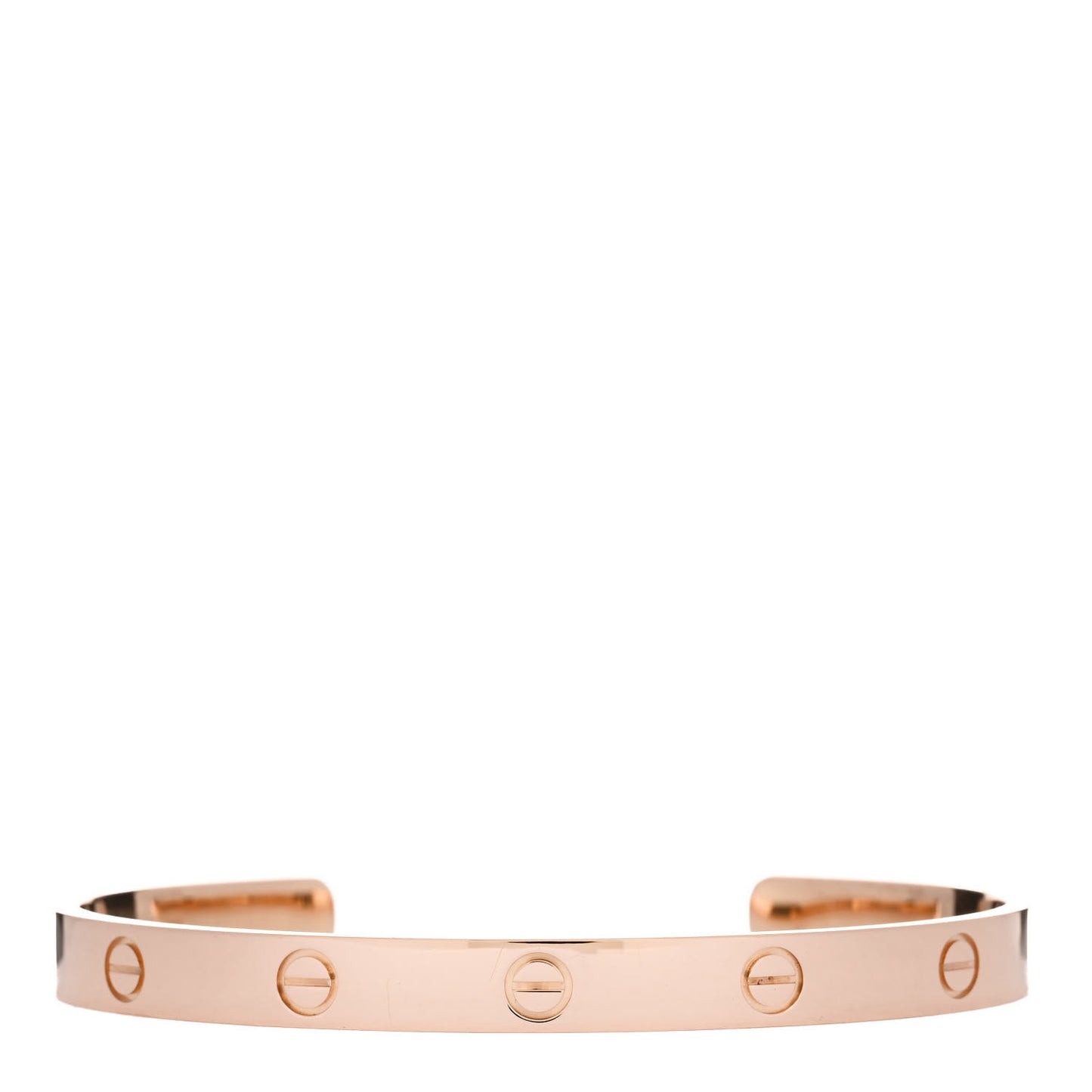18K Pink Gold LOVE Cuff Bracelet 19
