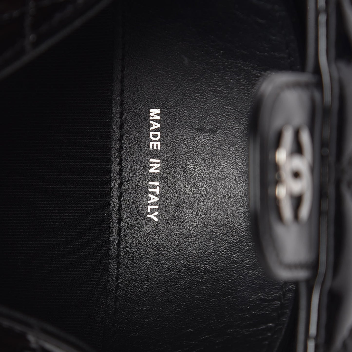 Patent Quilted Small Flap Wallet Black