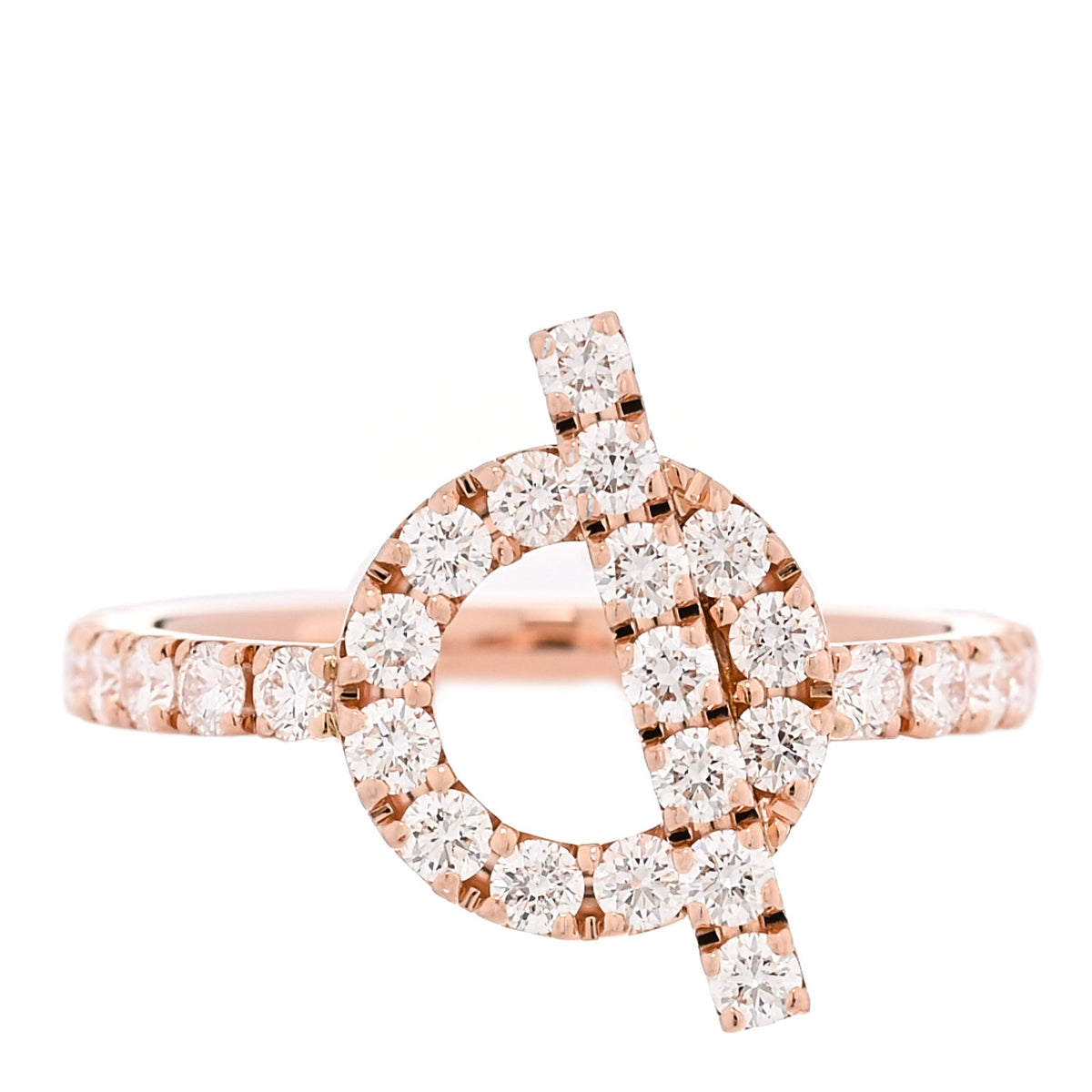 18K Rose Gold Diamond Finesse Ring 52 6
