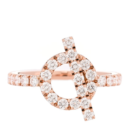 Hermes 18K Rose Gold Diamond Finesse Ring 52 6 1 of 6