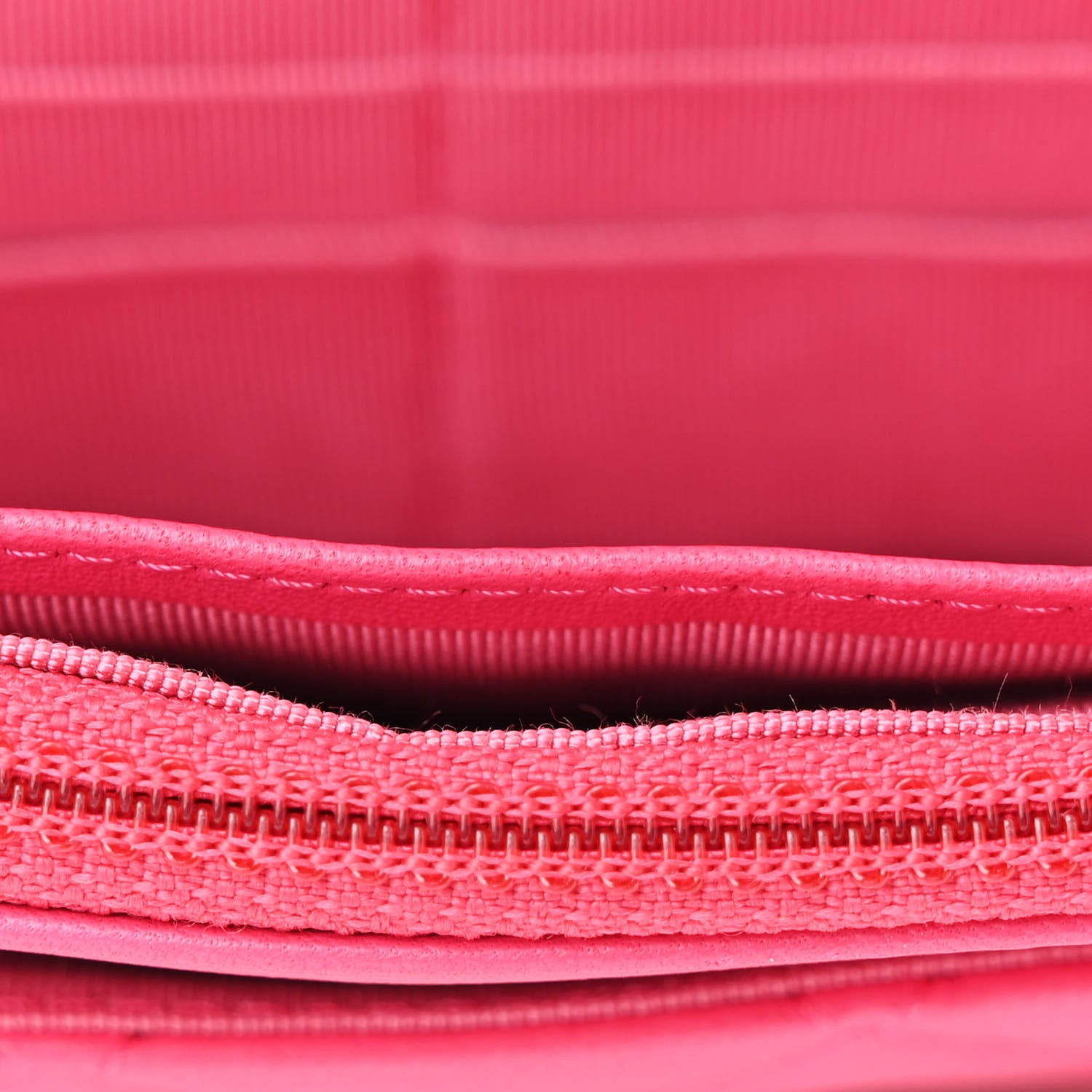 Chanel Lambskin Quilted Wallet On Chain WOC Fuchsia 16 of 17