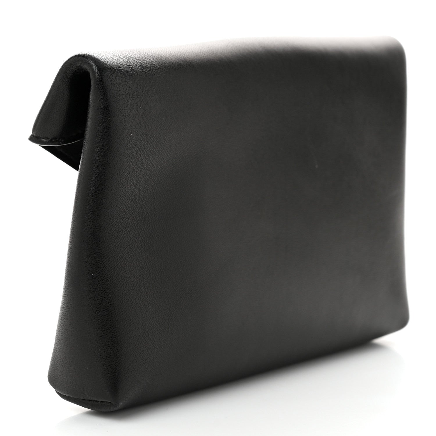 Saint Laurent Lambskin Small Cassandre Envelope Pouch Black 3 of 8