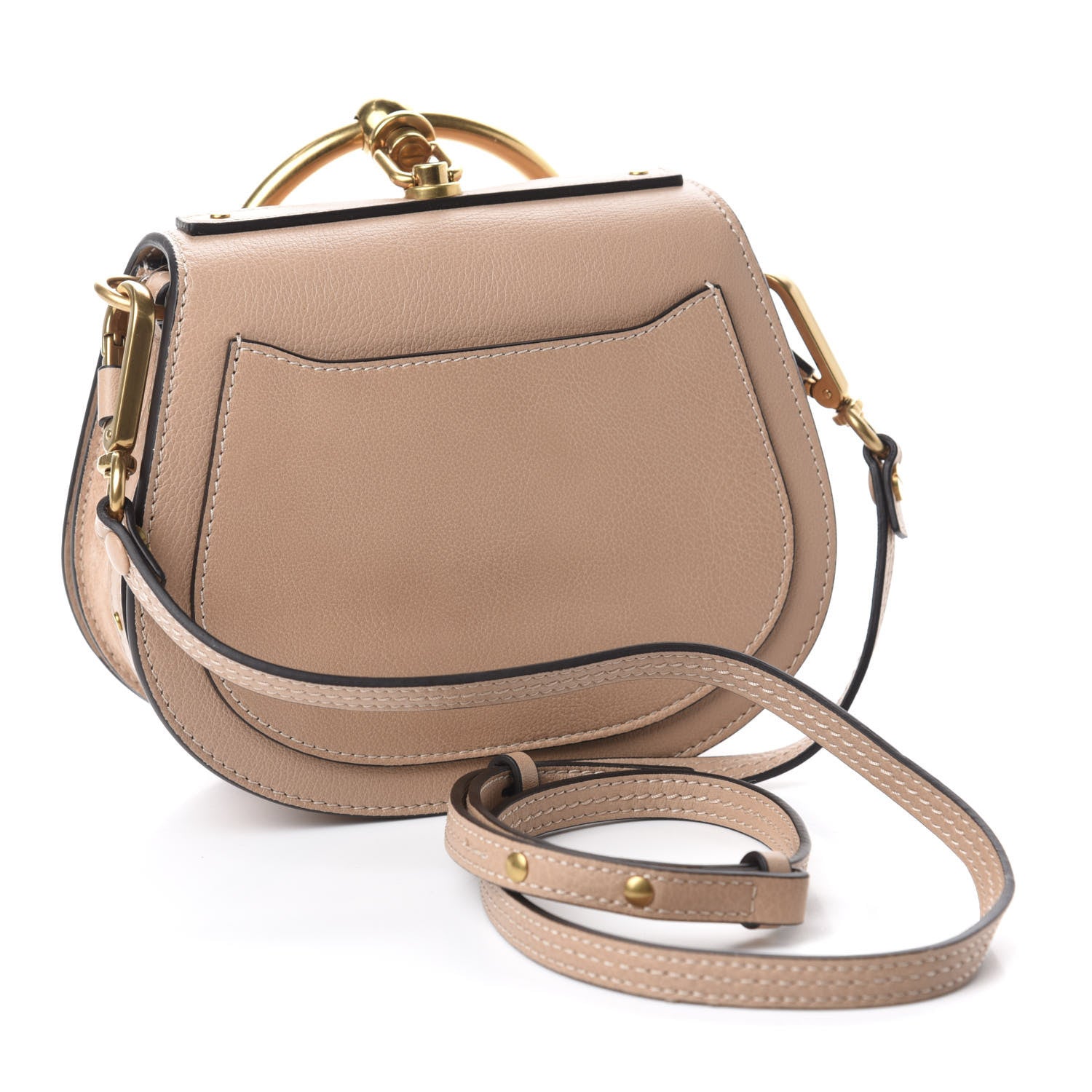 Chloe Calfskin Suede Small Nile Bracelet Bag Biscotti Beige 3 of 9