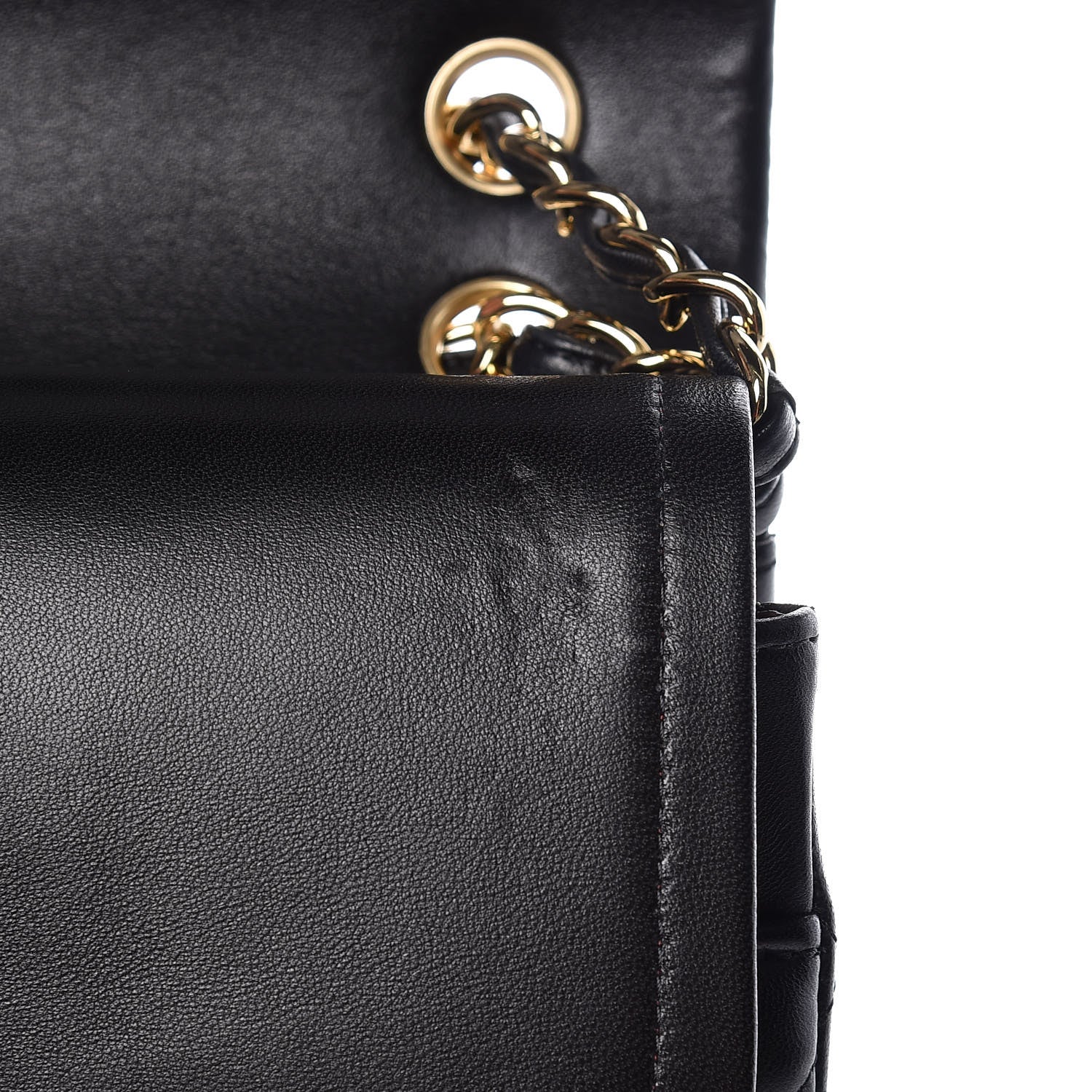 Chanel Lambskin Quilted Jumbo Double Flap Black 12 of 18