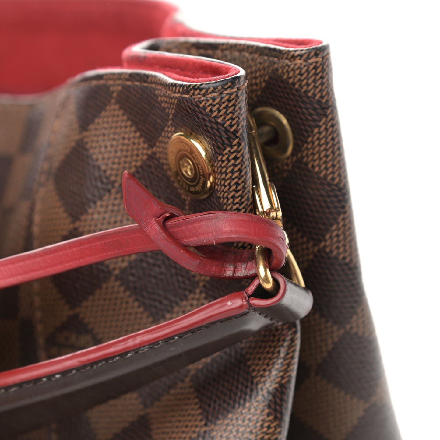 Damier Ebene Caissa Hobo Cherry