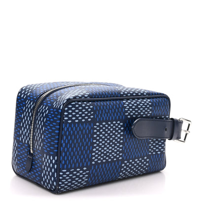Louis Vuitton Damier Heritage Locker Dopp Kit Blue 3 of 8
