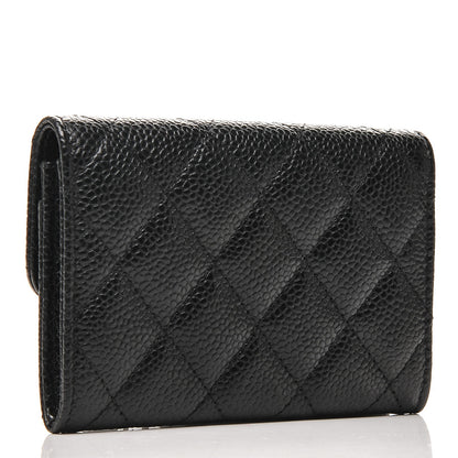 Chanel Caviar Quilted Flap Card Holder Black 3 of 7