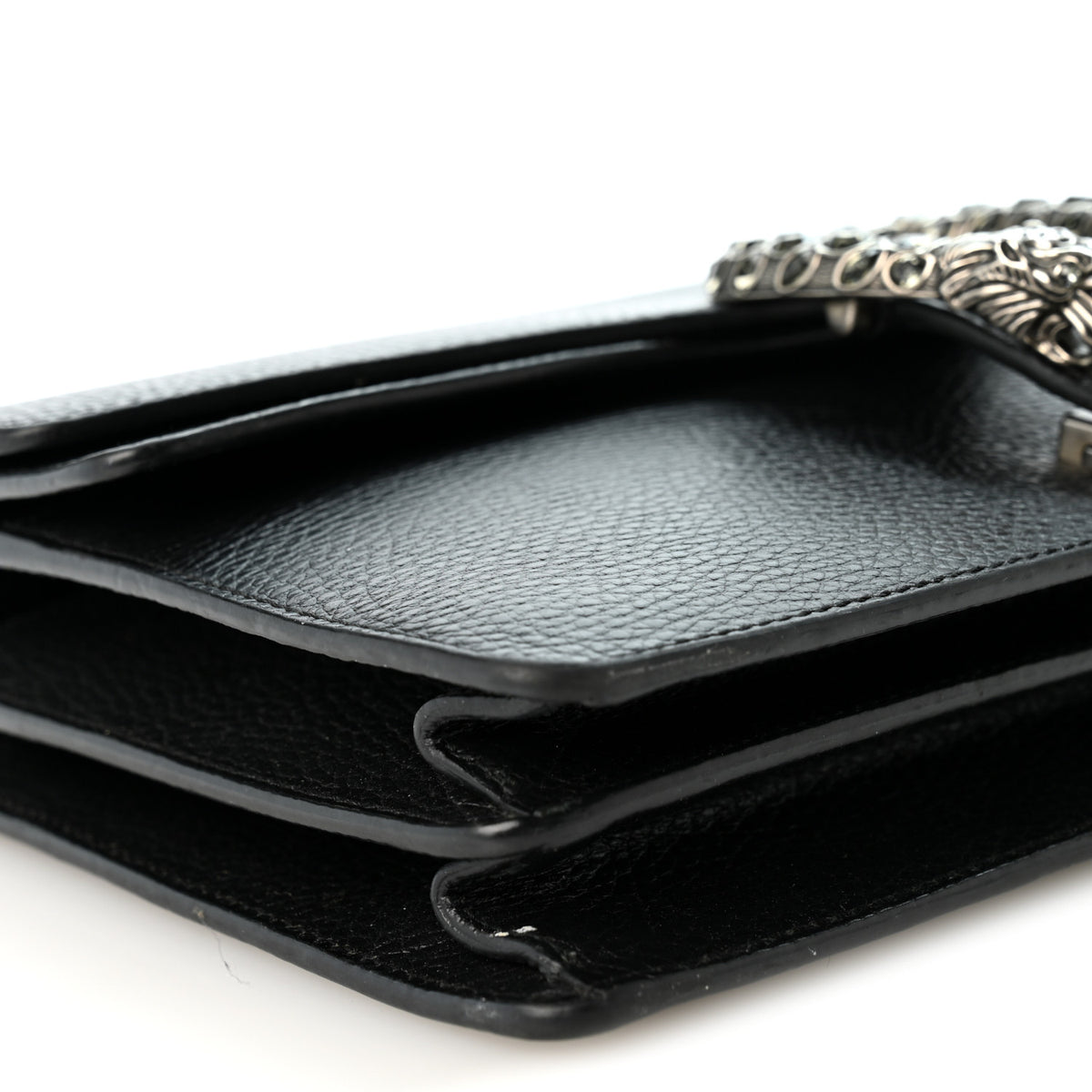 Pebbled Calfskin Small Dionysus Shoulder Bag Black