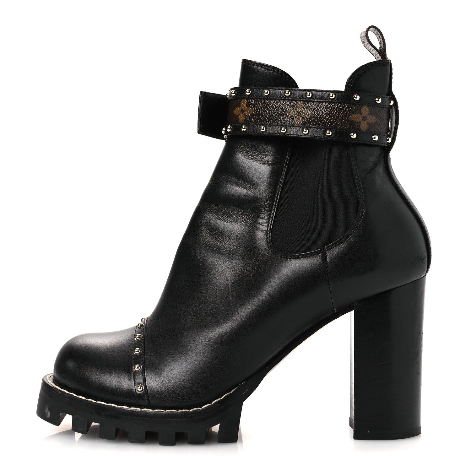 Louis Vuitton Calfskin Monogram Star Trail Chelsea Ankle Boots 39.5 Black 1 of 30
