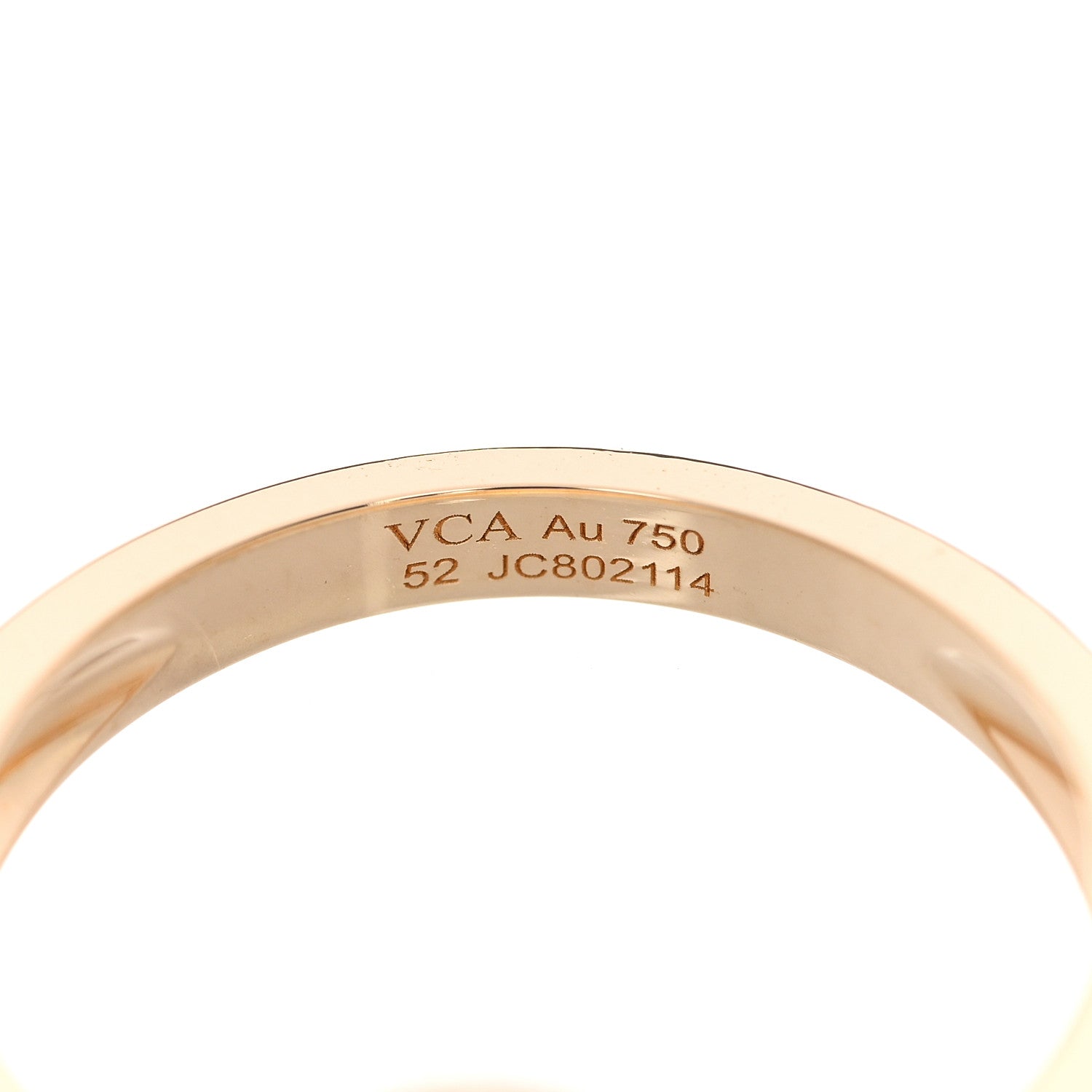 Van Cleef & Arpels 18K Yellow Gold Guilloche Vintage Alhambra Ring 52 6 5 of 6