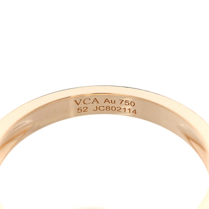 Van Cleef & Arpels 18K Yellow Gold Guilloche Vintage Alhambra Ring 52 6 5 of 6