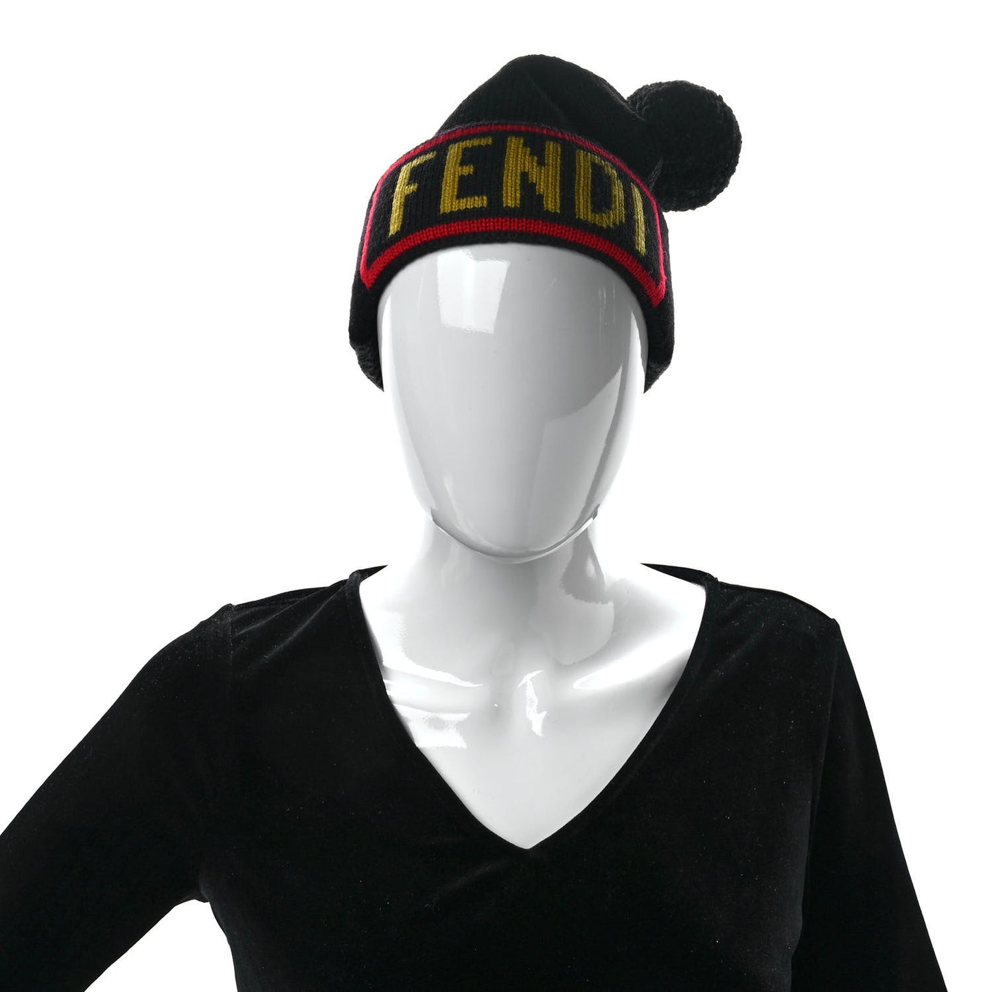 Wool Logo Beanie Black Multicolor