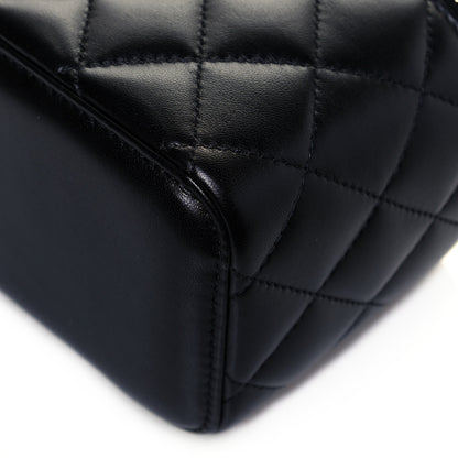 Chanel Lambskin Quilted Pearl Crush Small Vanity Case With Chain Black 11 of 13