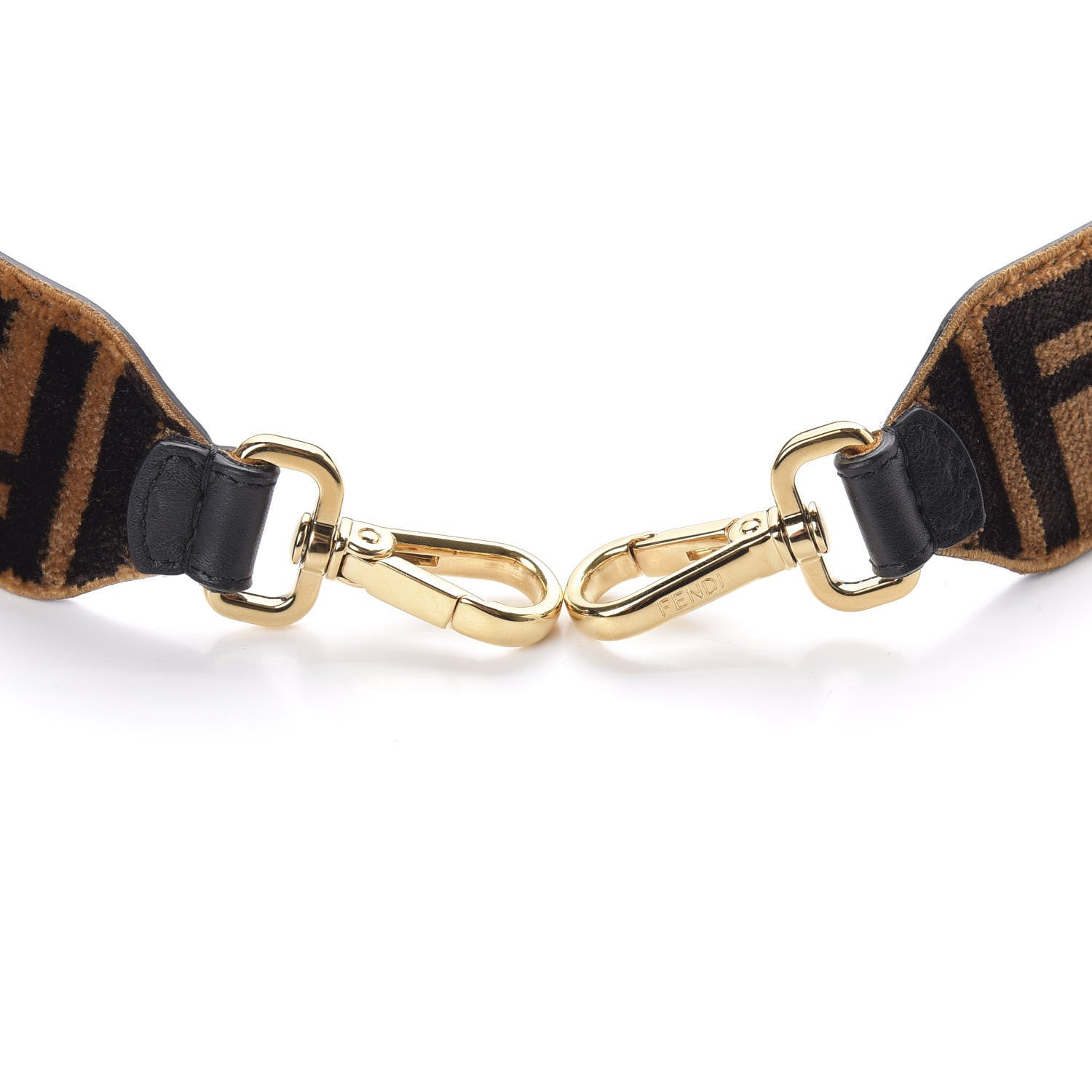 Fendi Velvet Tapestry FF Strap You Tobacco 5 of 5