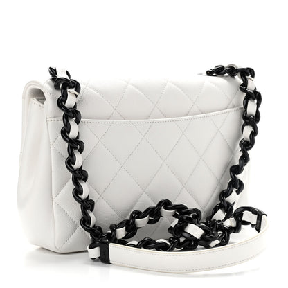 Chanel Caviar Quilted My Everything Flap White Black 3 of 9