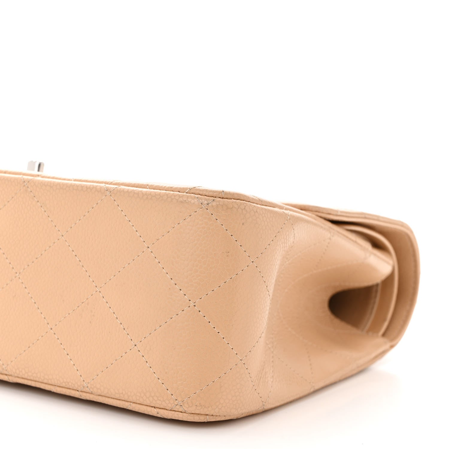 Chanel Caviar Quilted Jumbo Double Flap Beige 10 of 17