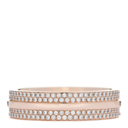 Tiffany 18K Rose Gold Diamond Wide T Two Pave Ring 62 10 3 of 4