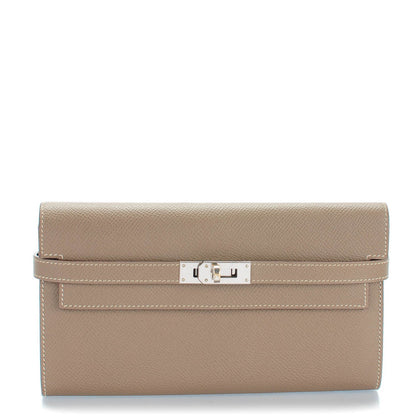 Hermes Epsom Kelly Longue Wallet Etoupe 1 of 9