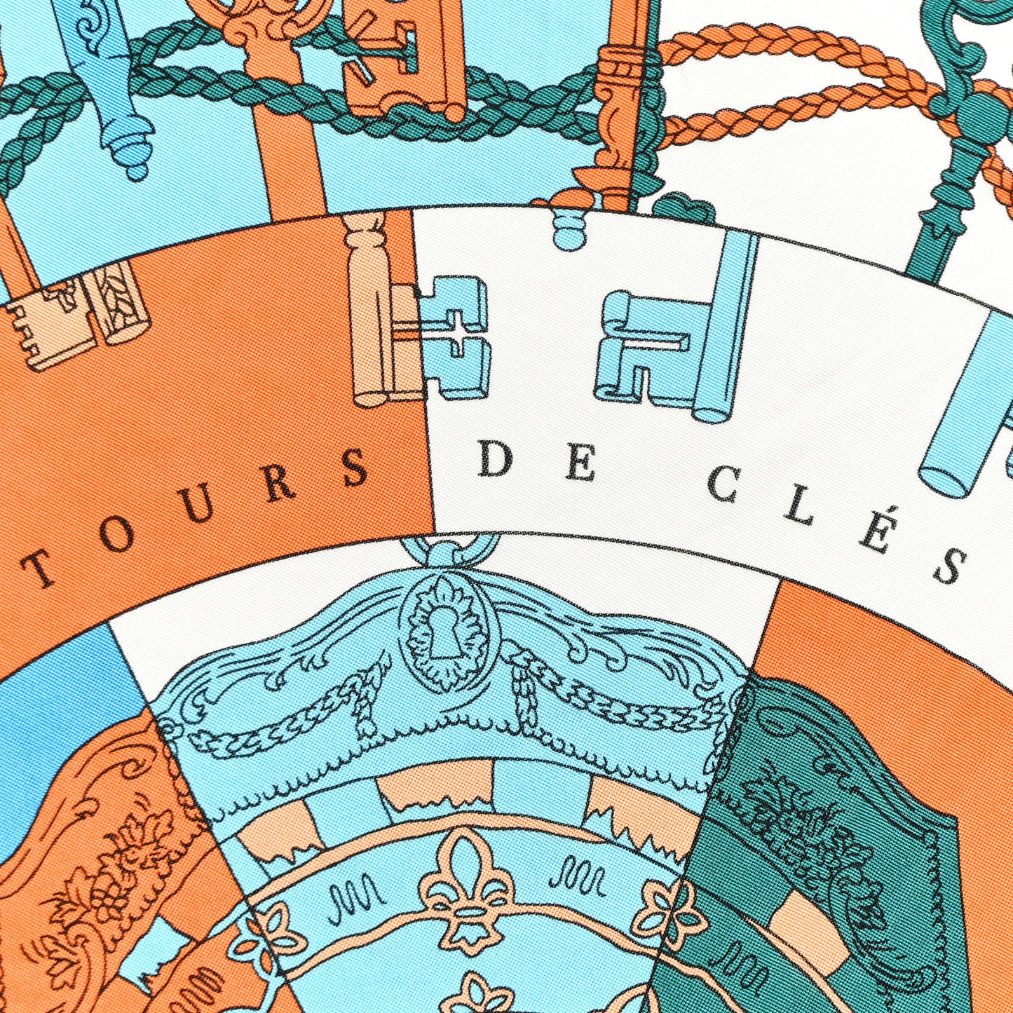 Silk Tours De Cles Scarf 90