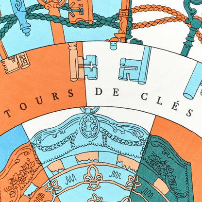 Hermes Silk Tours De Cles Scarf 90 3 of 5