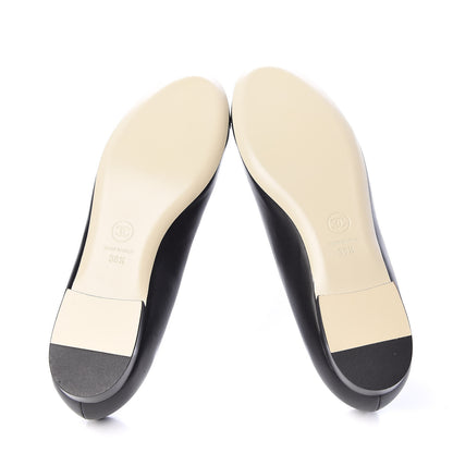 Chanel Lambskin Camellia Ballerina Flats 38.5 Black 5 of 9