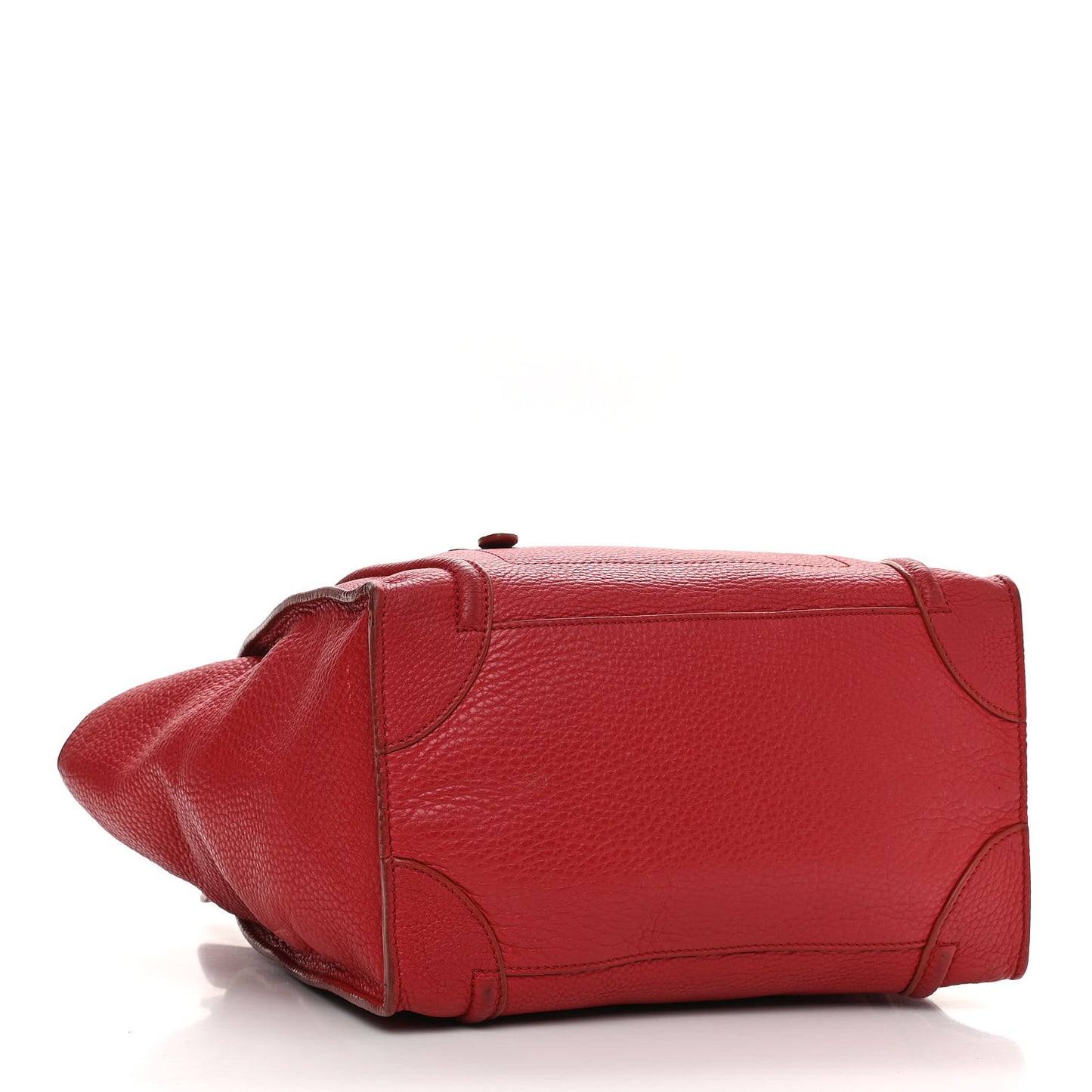 Drummed Calfskin Mini Luggage Coquelicot