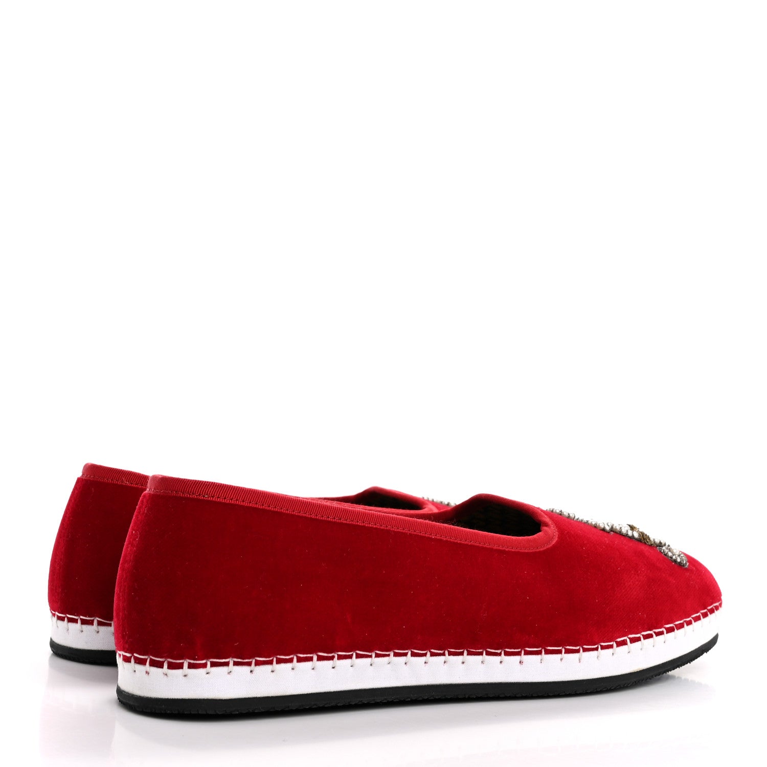 Gucci Velluto Marmara Pearl Embellished Mens Loafer 8.5 Red 5 of 11