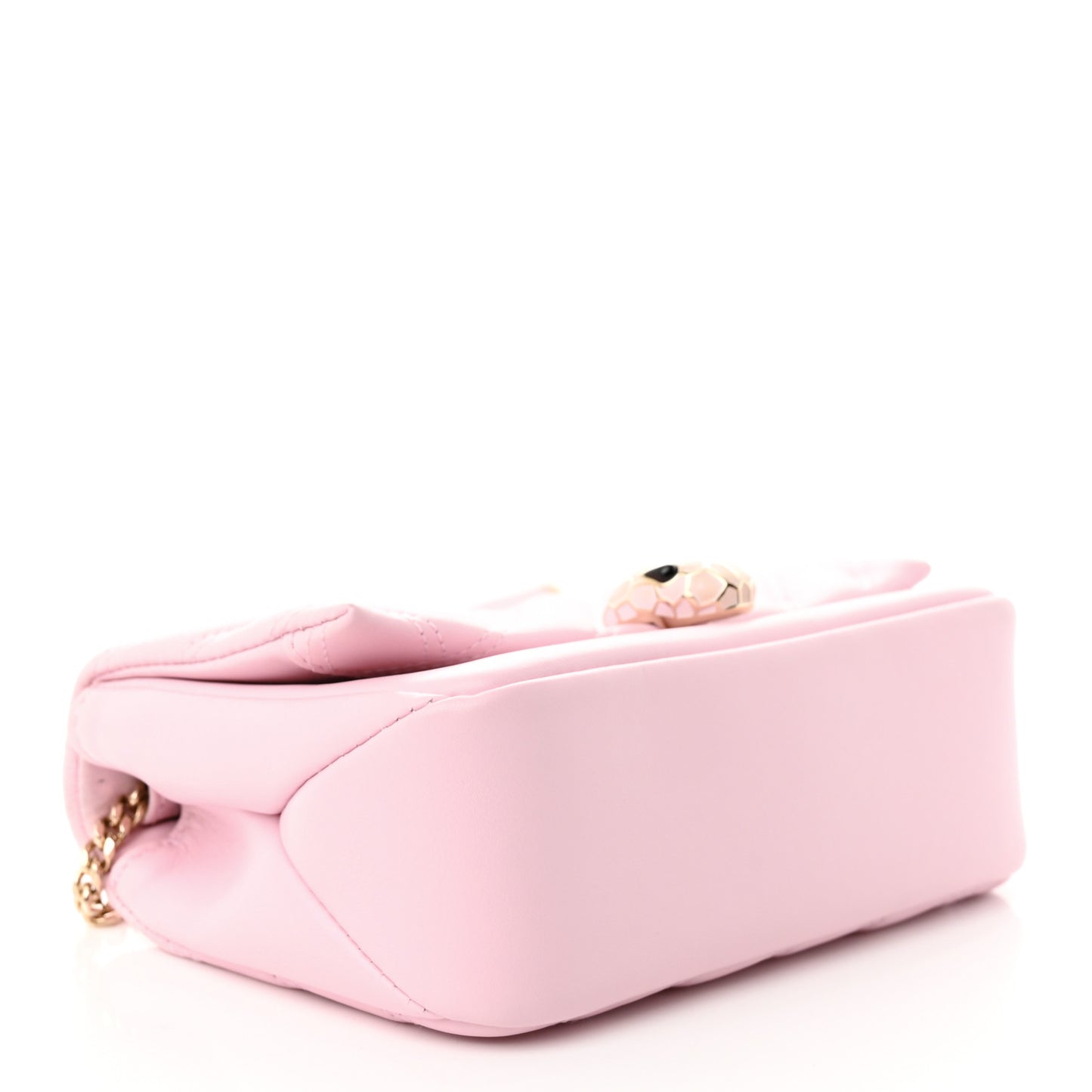 Calfskin Matelasse Serpenti Cabochon Shoulder Bag Pink