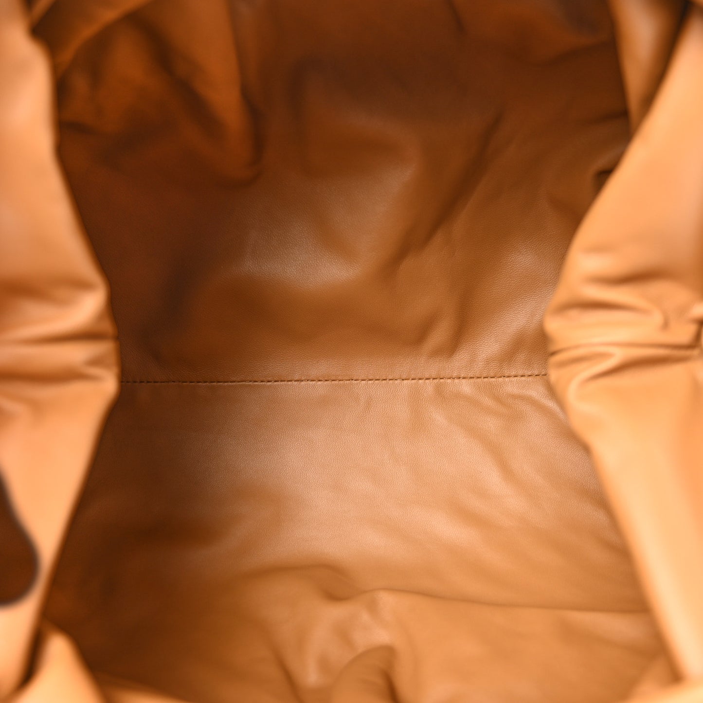 Nappa Maxi Intrecciato The Pouch Oversized Clutch Caramel