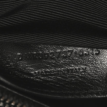 Saint Laurent Sheepskin Matelasse Chevron Monogram Medium College Bag Black 6 of 11