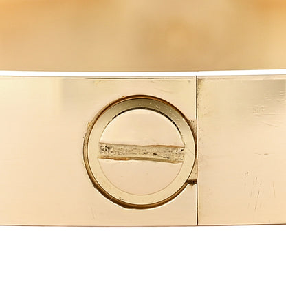 Cartier 18K Yellow Gold 4 Diamond LOVE Bracelet 17 6 of 7