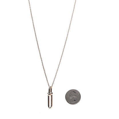 Tiffany 18K Rose Gold HardWear Link Pendant Necklace 2 of 8
