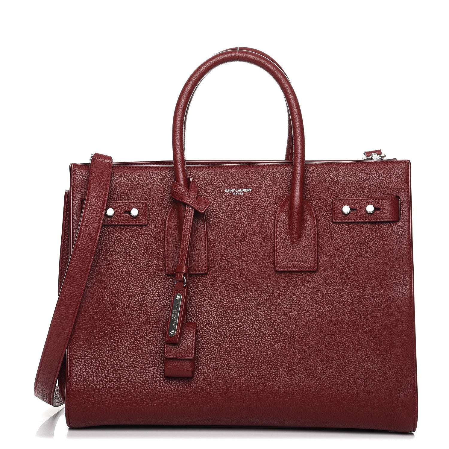 Saint Laurent Grained Calfskin Small Supple Sac De Jour Dark Pallisandre 1 of 13