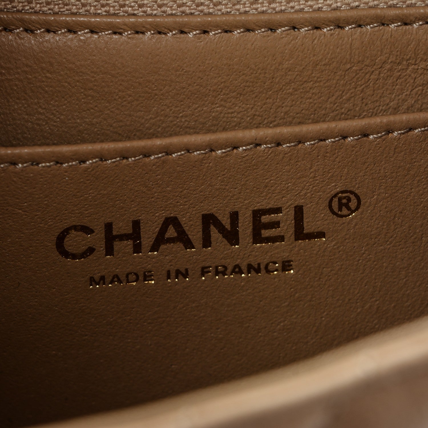 Chanel Calfskin Chevron Quilted Mini Rectangular Flap Beige 6 of 7
