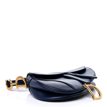 Christian Dior Calfskin Saddle Bag Blue 3 of 13