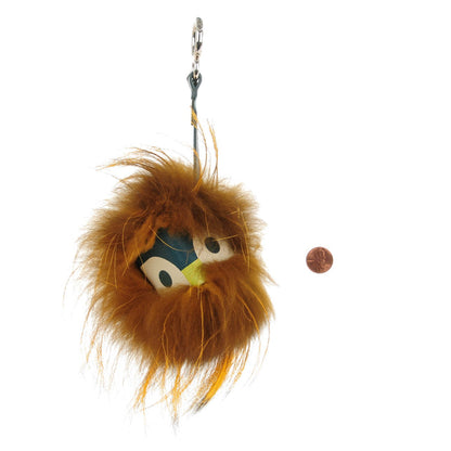 Fendi Fox Fur Vitello Lucy Junior Mini Monster Bag Bug Charm Ocean Multicolor Giallo 2 of 5