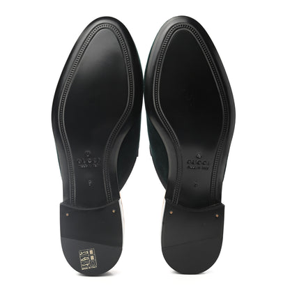 Gucci Velvet Mens Mules 9 Verde Black 5 of 7