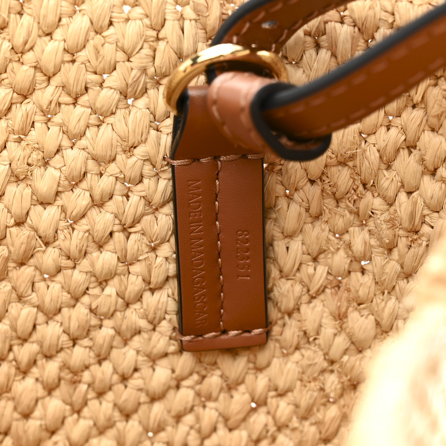 Loewe X PAULA'S IBIZA Raffia Font Tote Natural Tan 6 of 9