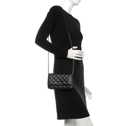 Chanel Aged Calfskin Quilted Reissue Wallet On Chain WOC So Black 2 of 9