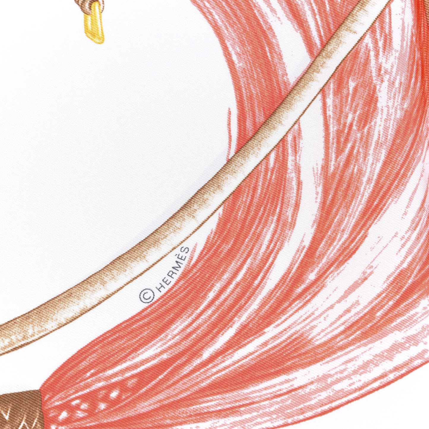 Silk Projets Carres au Crayon Scarf 90 Rouge White Or